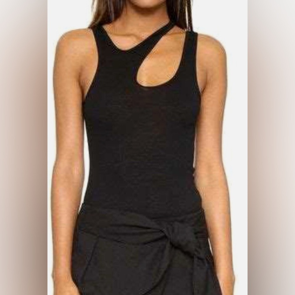 ALIX NYC Astor Asymmetrical Bodysuit Small